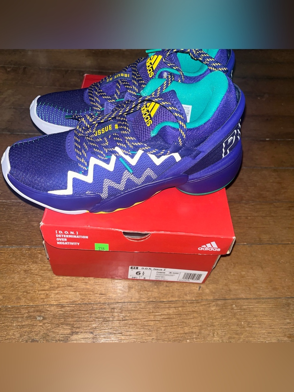 Adidas D.O.N. Issue 2 Throwback Utah Jazz Purple FV8959 Men’s Sz 6.5